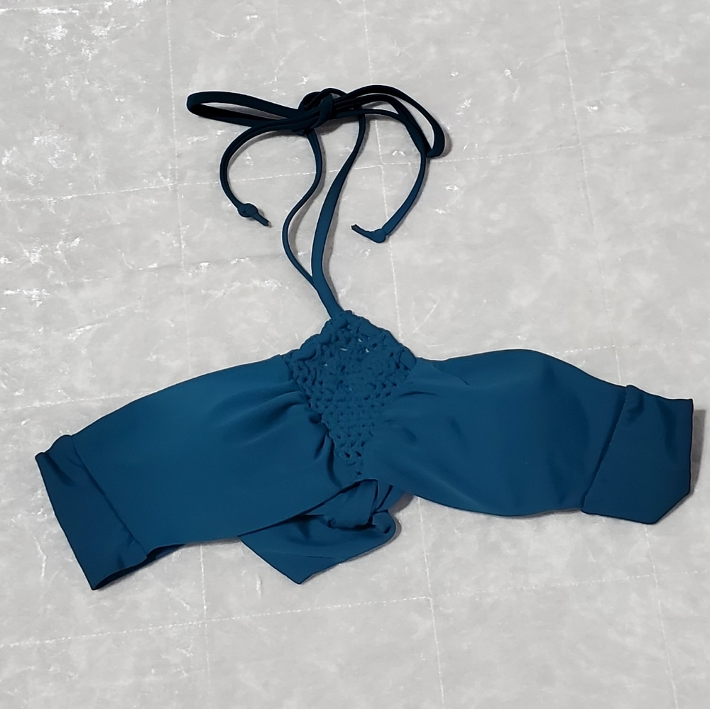 NWOT Cape Juby Blue Halter Neck Bikini Top